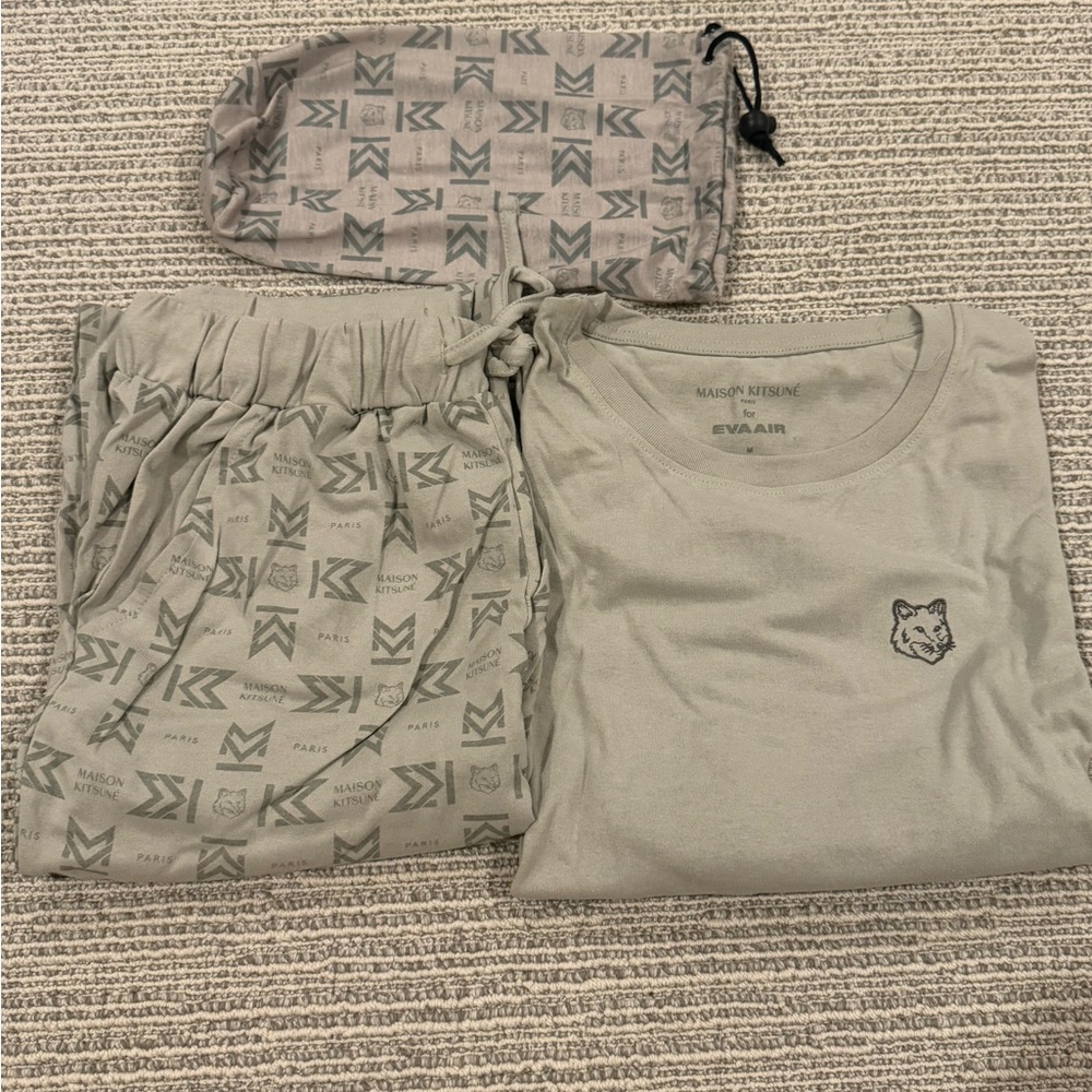 Gray Mason Kitsuné x Eva Air Pajama Set